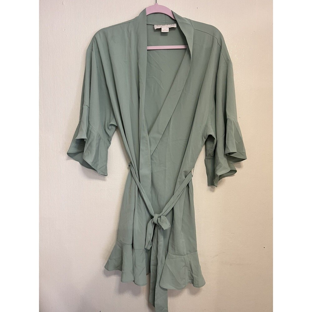 Birdy Grey M/L Kenny Ruffle Sea Glass Belted Robe